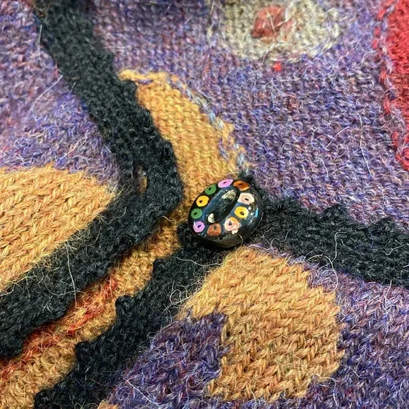 Factoria Perez Alpaca Wool Sweater No Size Tag-Possibly Medium? See Measurements - Picture 7 of 14